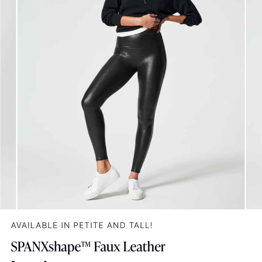 SPANXShape faux leather leggings